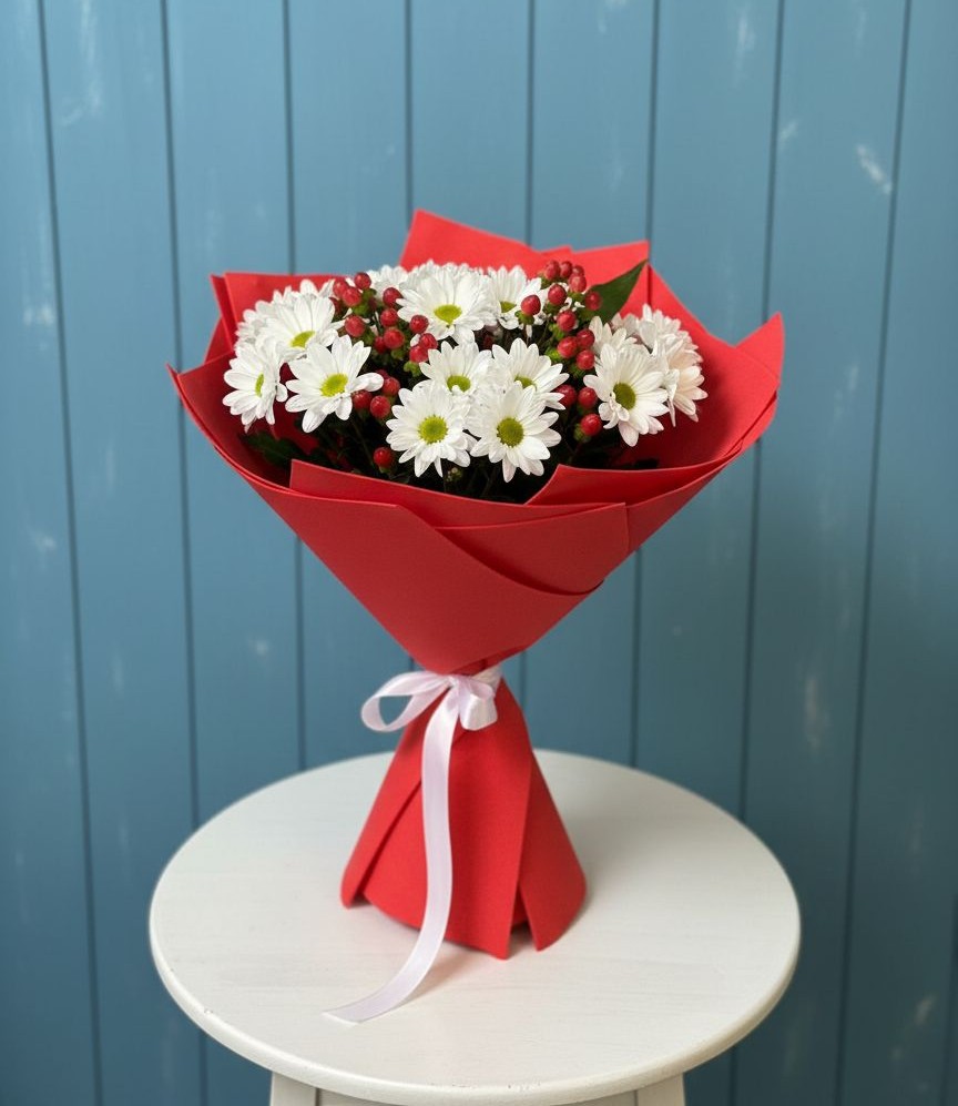 Букет цветов из: Хризантемы в Нарзанном