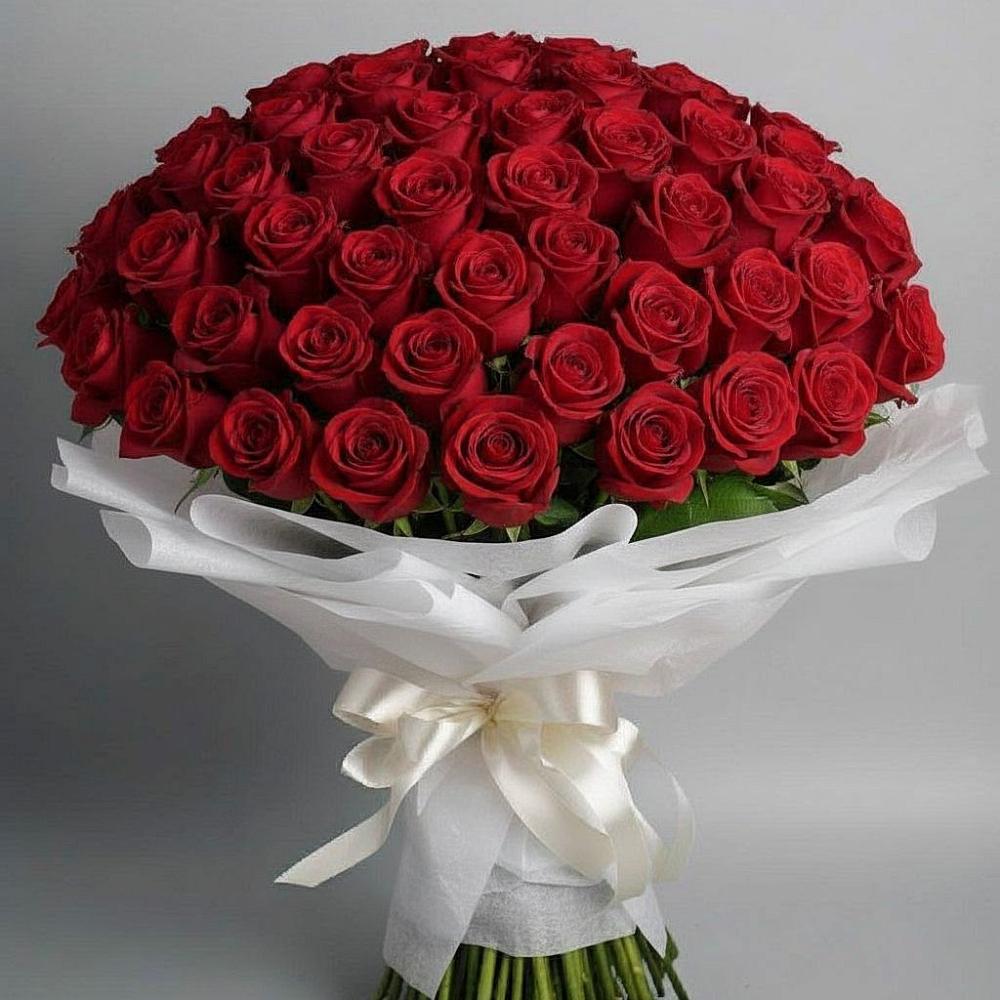 Букет 101 Красная роза Блэк Мэджик в Нарзанном