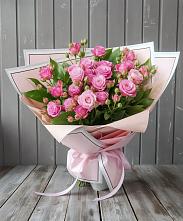 Букет Розовый кустик #REPLACE_PRED# Нарзанном