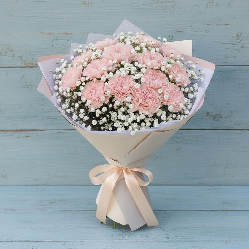 Букет цветов из: Гвоздики в Нарзанном