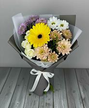 Букет цветов из:  Розы, Герберы и Хризантемы в Нарзанном