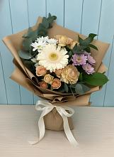 Букет цветов из:  Герберы и Хризантемы #REPLACE_PRED# Нарзанном