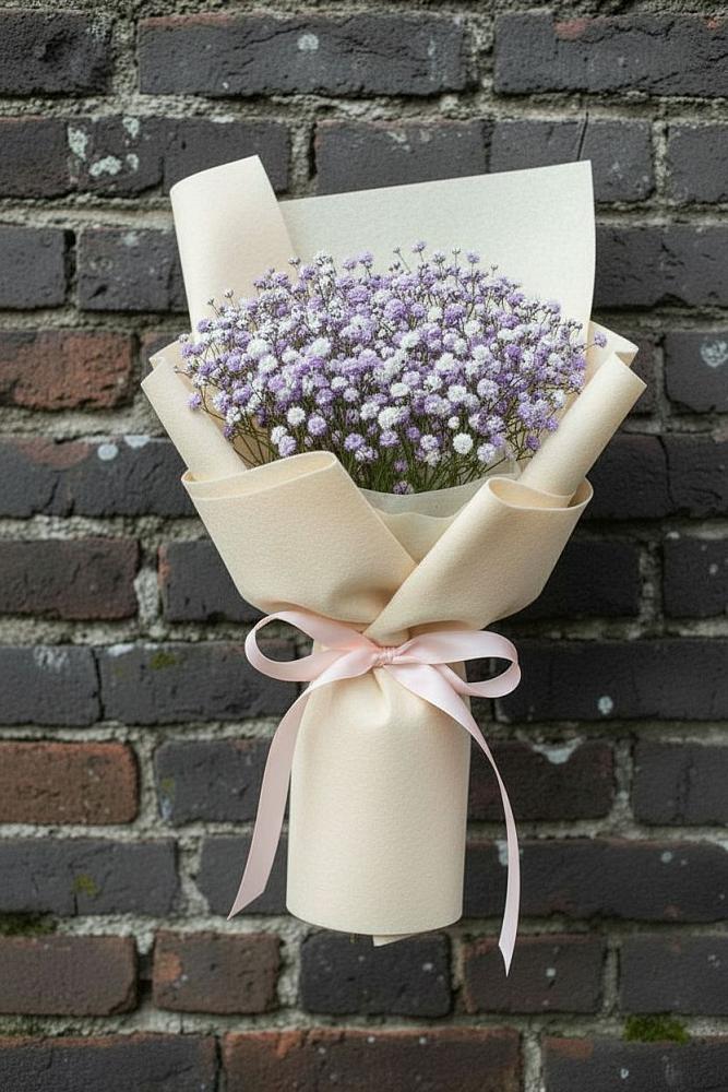 Букет цветов из: Гипсофила в Нарзанном