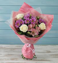 Букет цветов из:  Герберы #REPLACE_PRED# Нарзанном