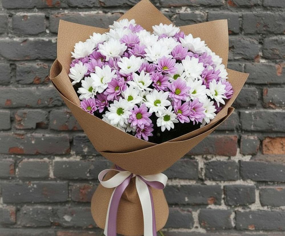 Букет цветов из: Хризантемы в Нарзанном