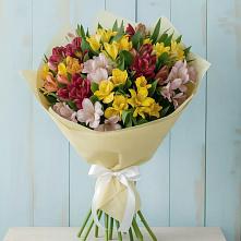 Букет цветов из:  Альстромерии #REPLACE_PRED# Нарзанном