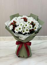 Букет цветов из:  Хризантемы #REPLACE_PRED# Нарзанном