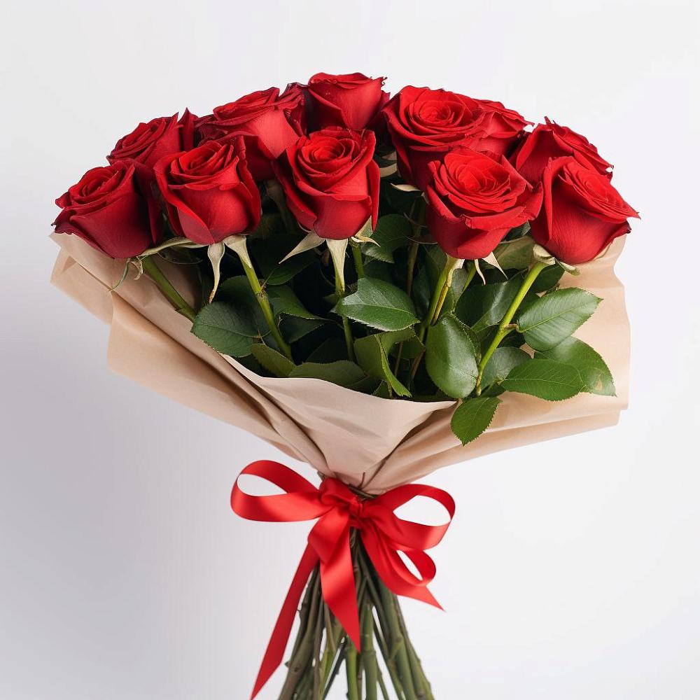 Букет 11 Красных роз Эдлесс Лав в Нарзанном
