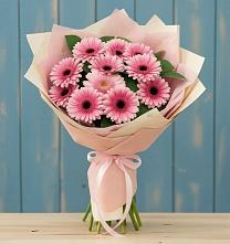 Букет цветов из:  Герберы #REPLACE_PRED# Нарзанном
