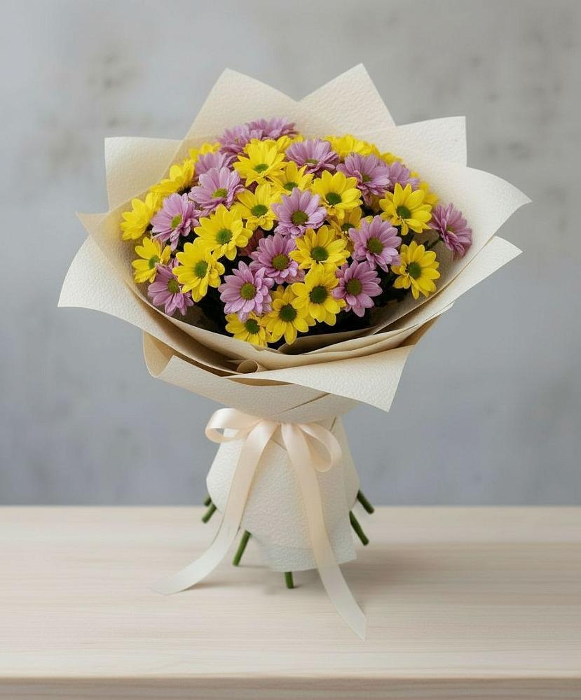 Букет цветов из: Хризантемы в Нарзанном